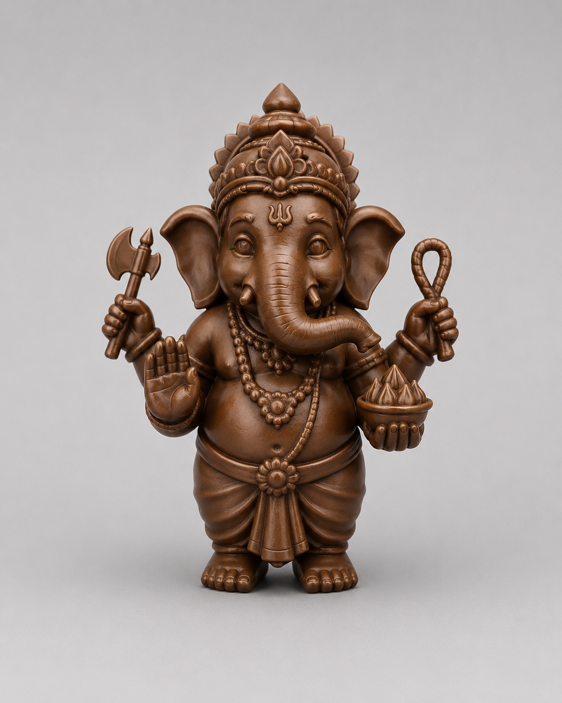 Ganesha Standing Modak 3D Model (5 Inch)